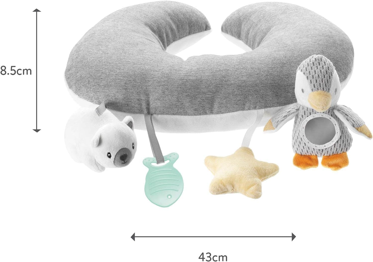 NUBY cuscino per il gioco a pancia in giù con giocattoli