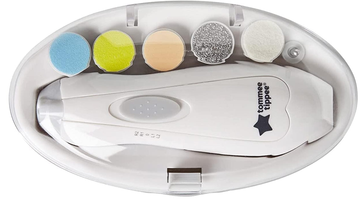 TOMMEE TIPPEEelectric nail file + storage boxage 0 +colour white-greywidth 4 cm, length 13 cmbatteries 2 x AA