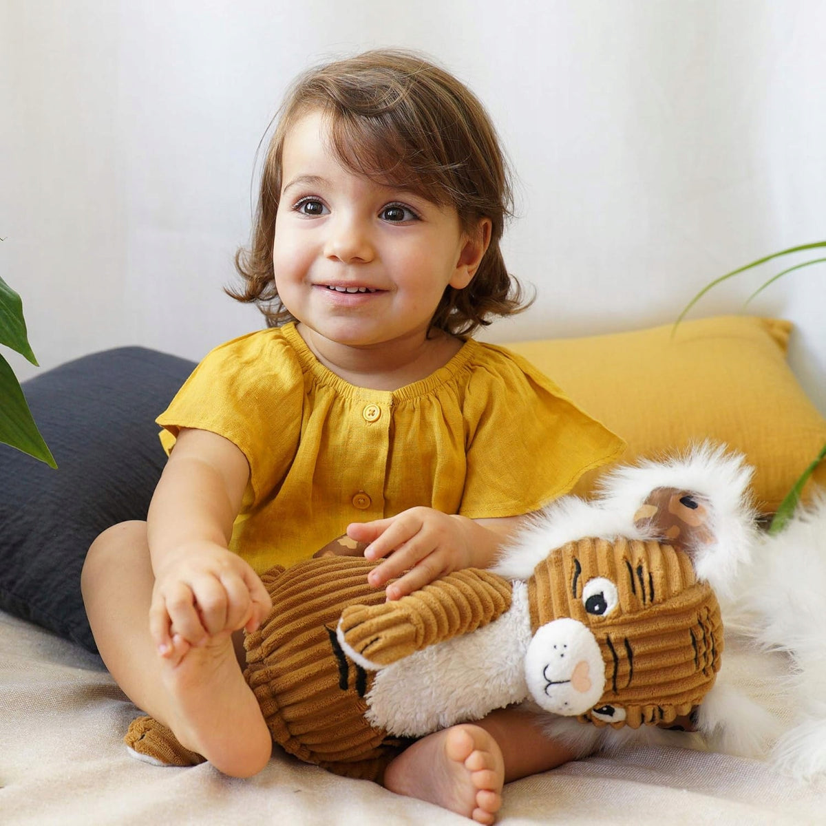 LES DEGLINGOS plush cuddly tiger