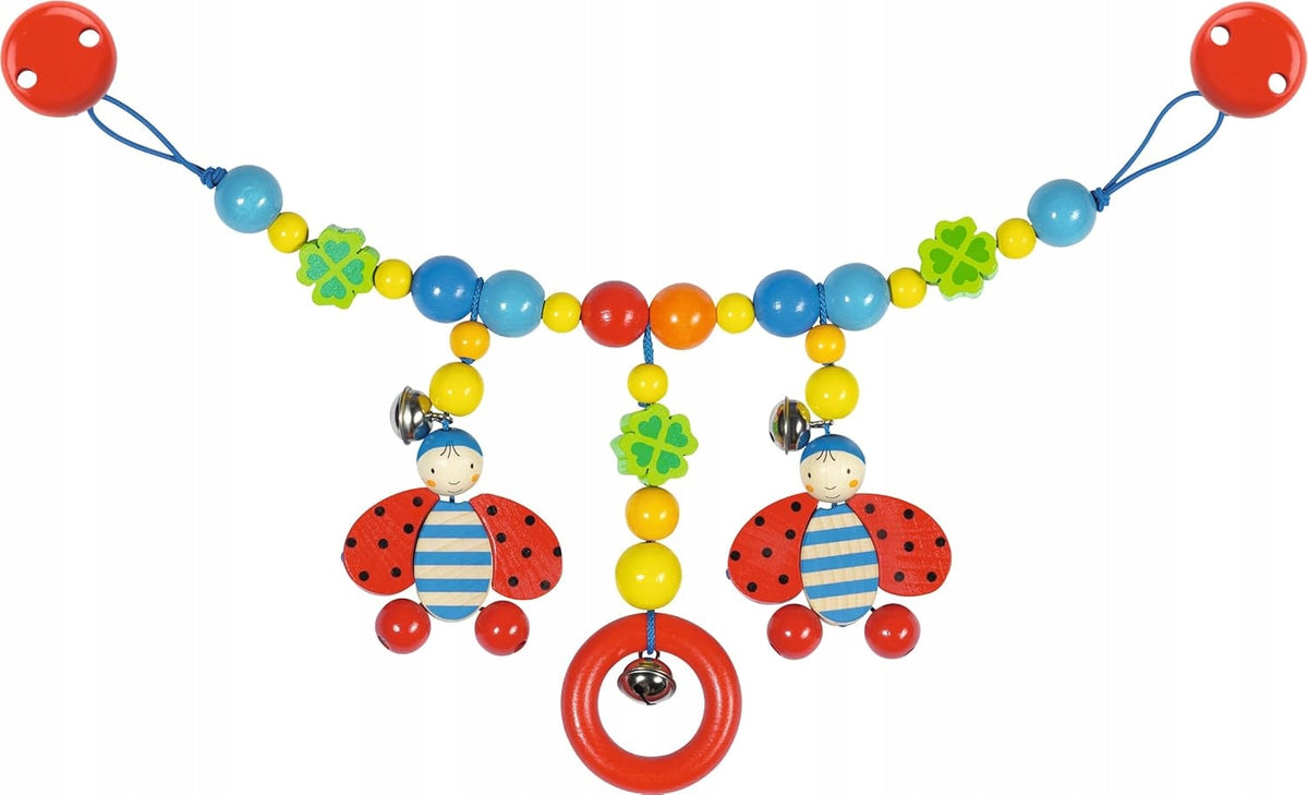 GOKI ladybug stroller, crib, car seat hanging toy