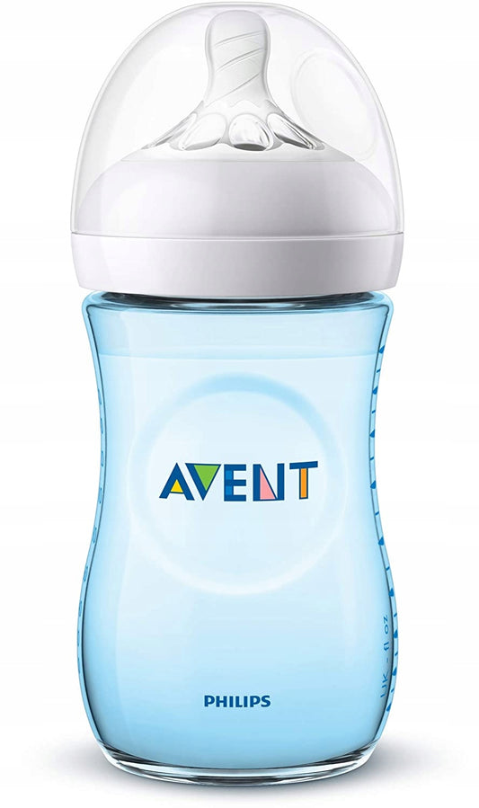 PHILIPS AVENT SCD301/04 zestaw dla noworodków butelka Natural 125 ml niebieska z szerokim smoczkiem