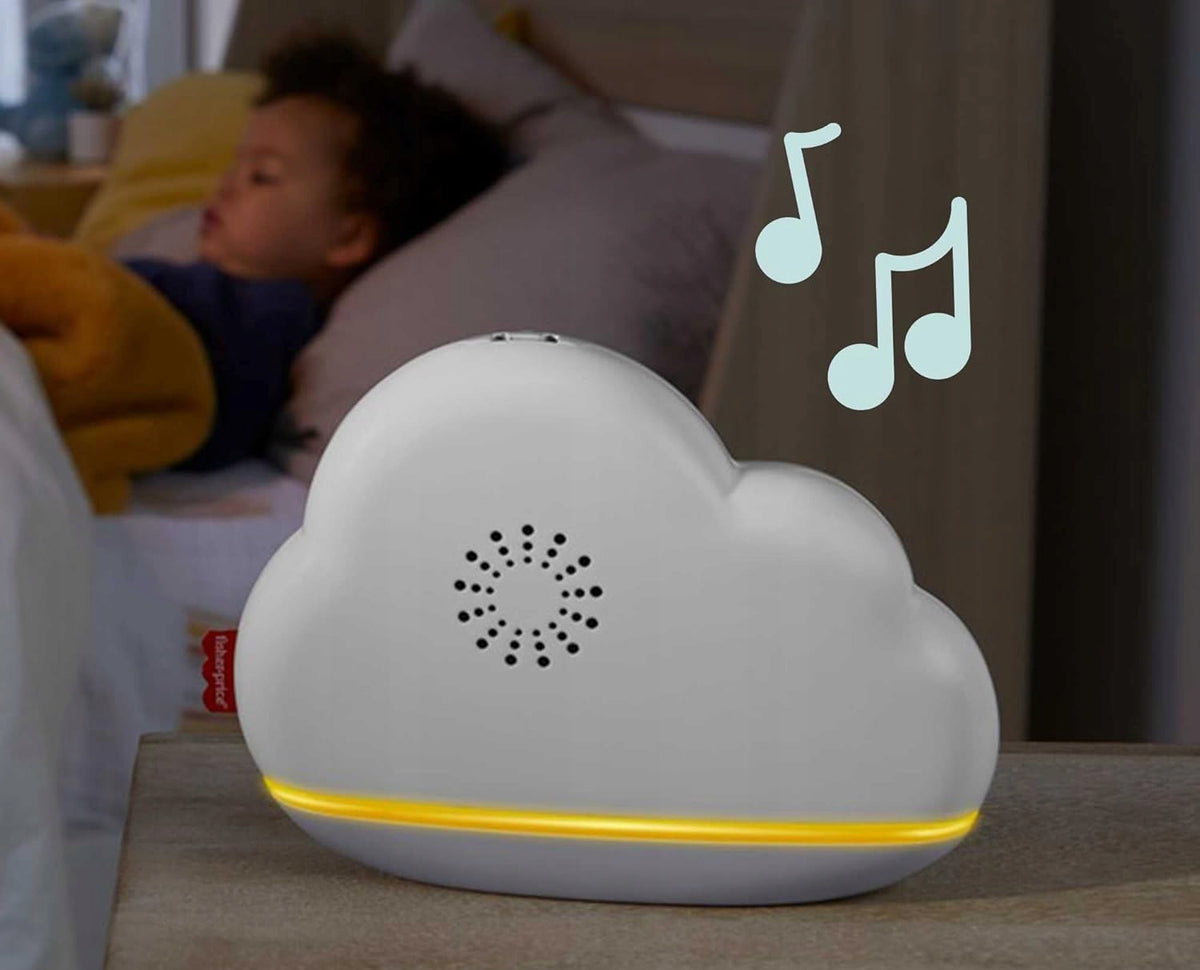 FISHER PRICE 2w1 giostrina con sensore di rumore, lampada da notte da tavolo