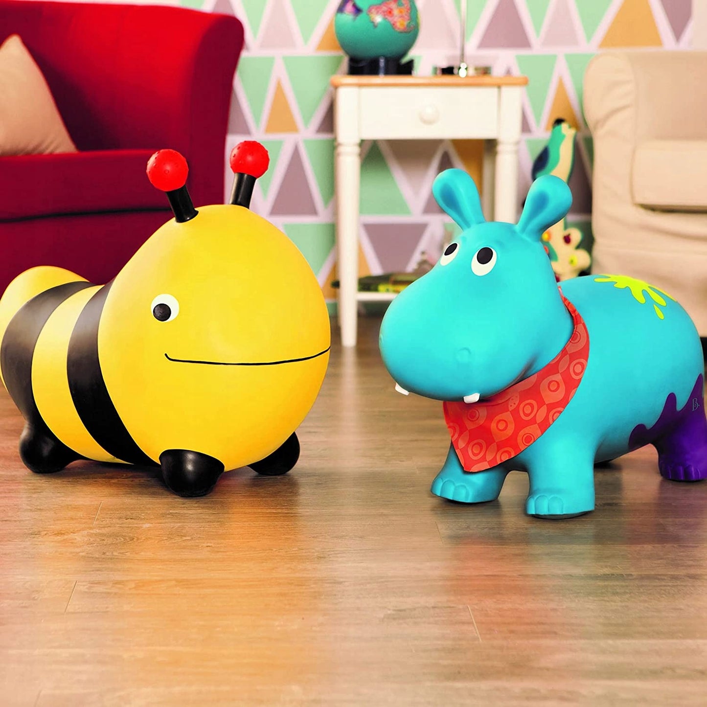 B.TOYS hipopotam GUMOWY SKOCZEK 61 cm + pompka – zdjęcie produktu 3