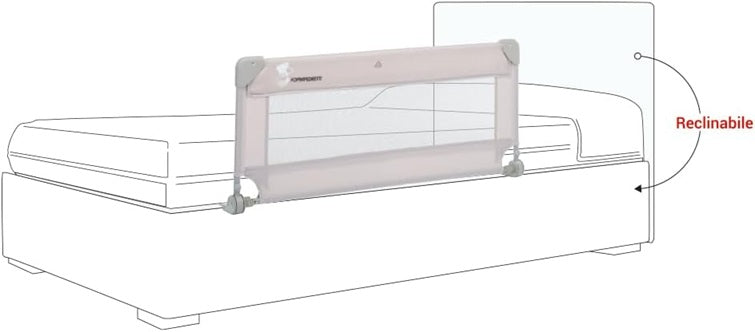FOPPAPEDRETTI Hopla barieră de protecție pentru pat 43 x 93 cm + husă