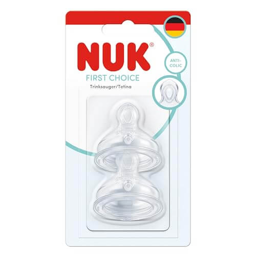 NUK First Choice smoczki do butelki od 6 mies. Flow Control 2 szt.