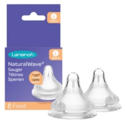 LANSINOH NaturalWave flessenspenen 6m+