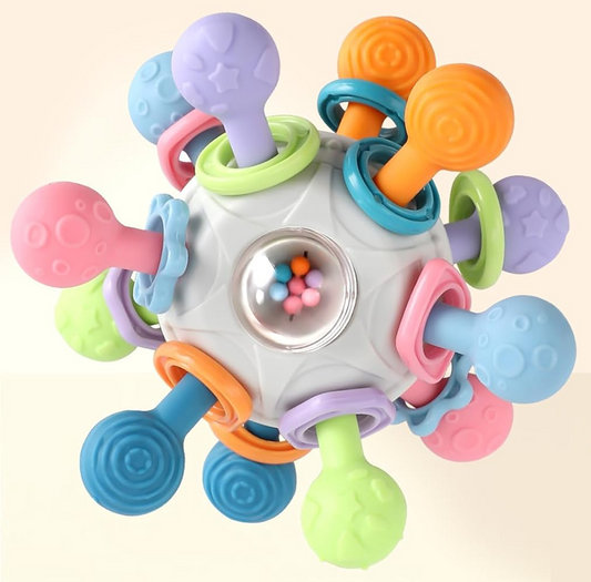 MIUZIFUN Teether Ball kula sensoryczna gryzak 10,5 cm