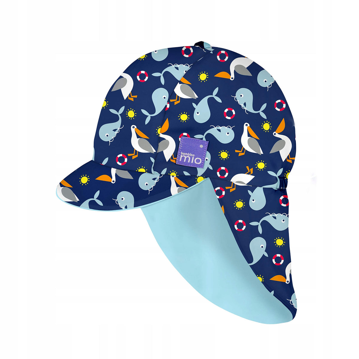 BAMBINO MIO gorro de natación reversible UPF para 1-2 años