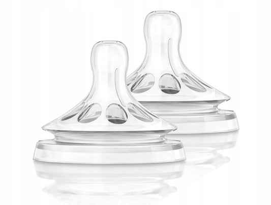 PHILIPS AVENT Natural smoczki do butelek 1msc+ x2, bez BPA, antykolkowe
