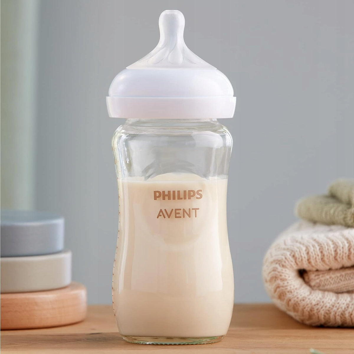 PHILIPS AVENT Natural Response set de 3 biberones de vidrio + chupete