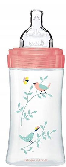 DODIE láhev 270 ml dudlík 2 střední průtok 0-6 m VEVERKA