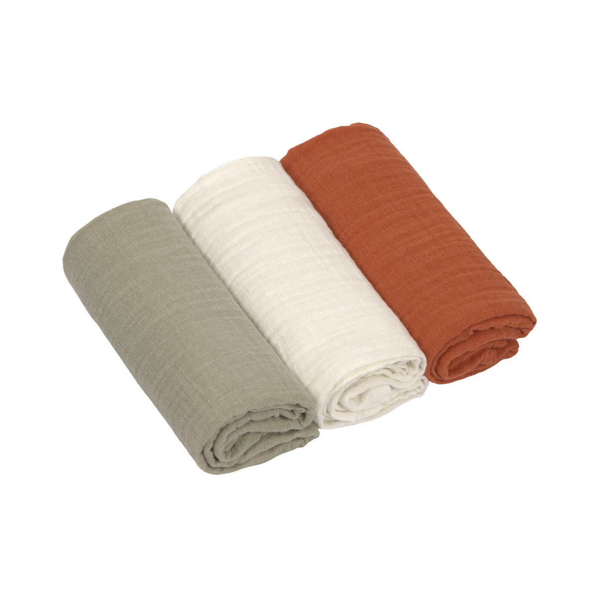 LASSIG pañales de muselina 60x60 cm x3 de algodón orgánico