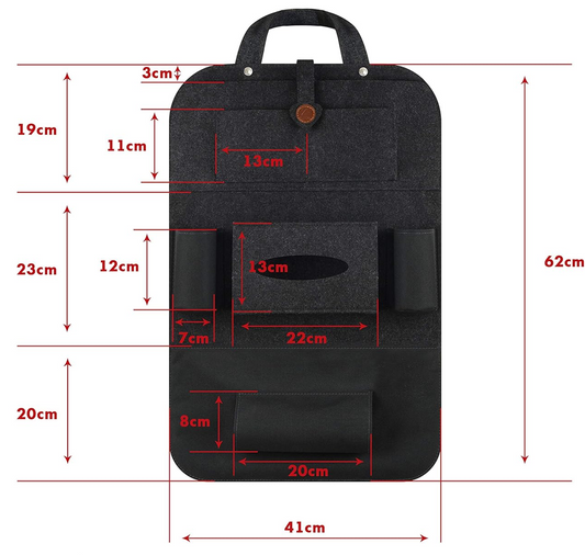 ALECAT ochraniacz organizer samochodowy na fotel 41x62 cm