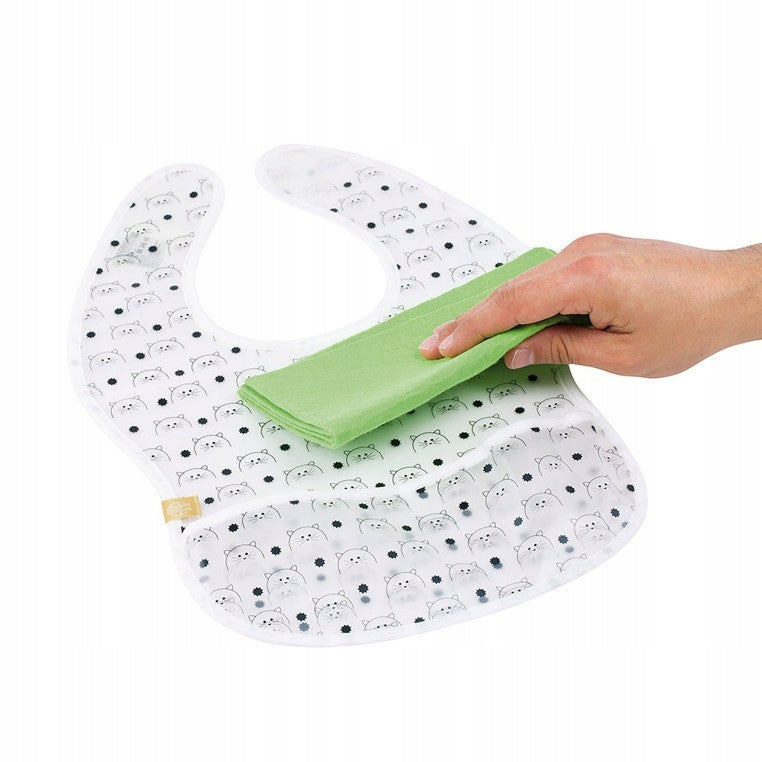 LASSIG babero de plástico con velcro y bolsillo 6-24 meses
