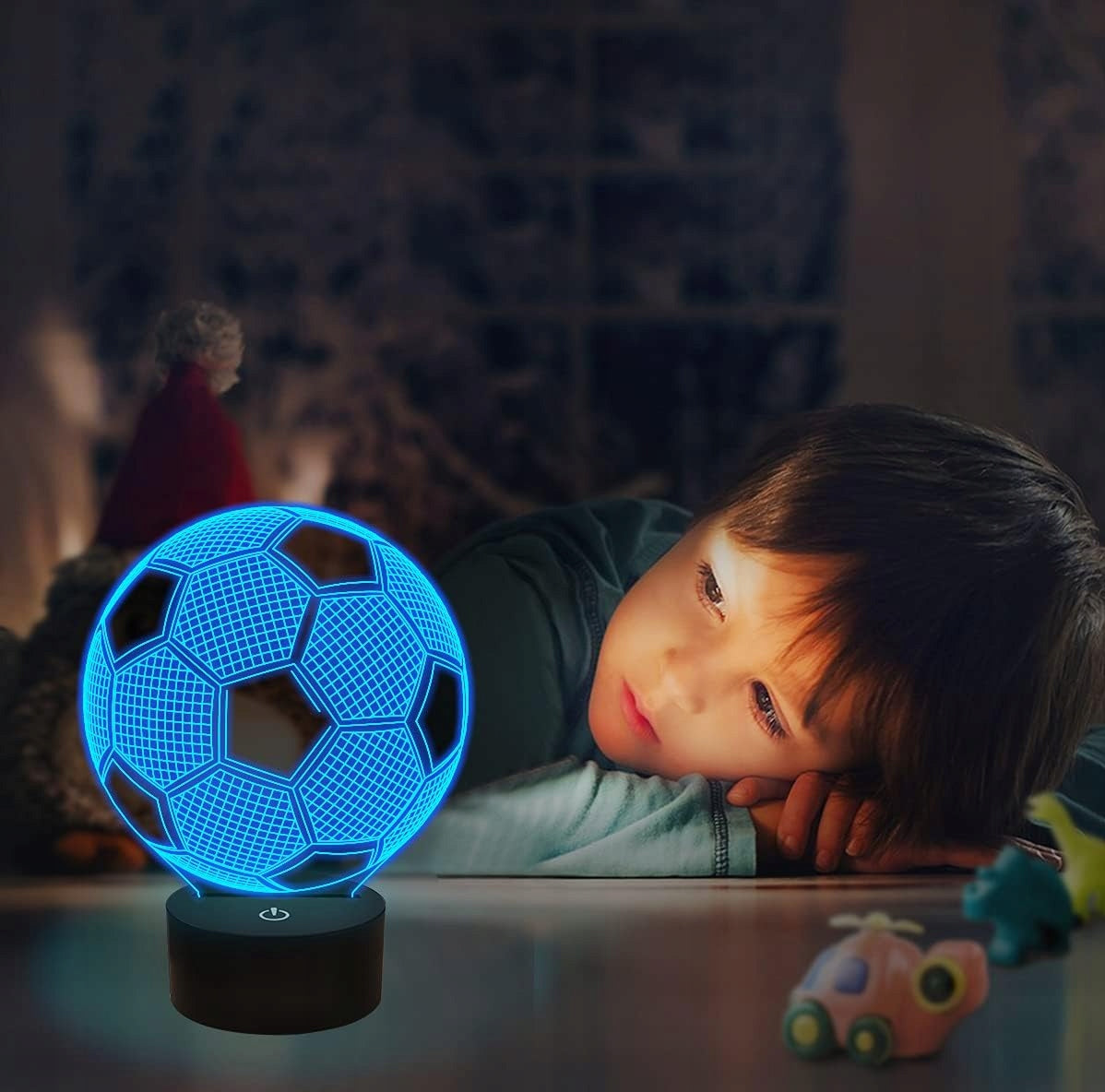 FULLOSUN lampka nocna 3D + pilot PIŁKA NOŻNA 16 kolorów
