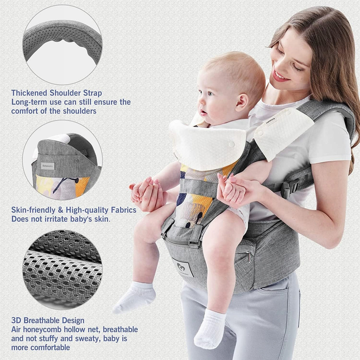 BELLABABY ergonomický nosič s bedrovým pásom 3 v 1, 0 – 36 mes.