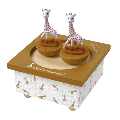 TROUSSELIER Giraffa Sophie carillon per bambini con due figurine