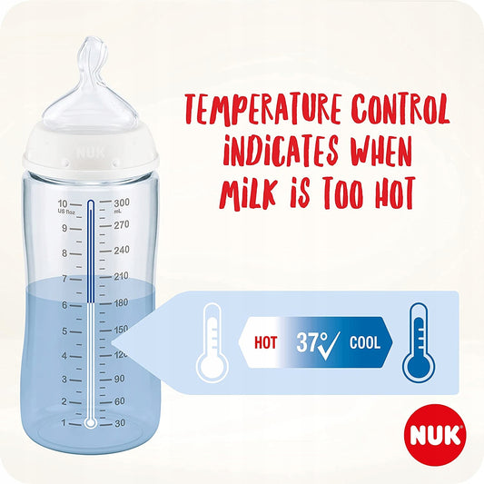 NUK zestaw butelek Perfect Start kontrola temperatury 9el. butelka 300 ml z oznaczeniem 37°C