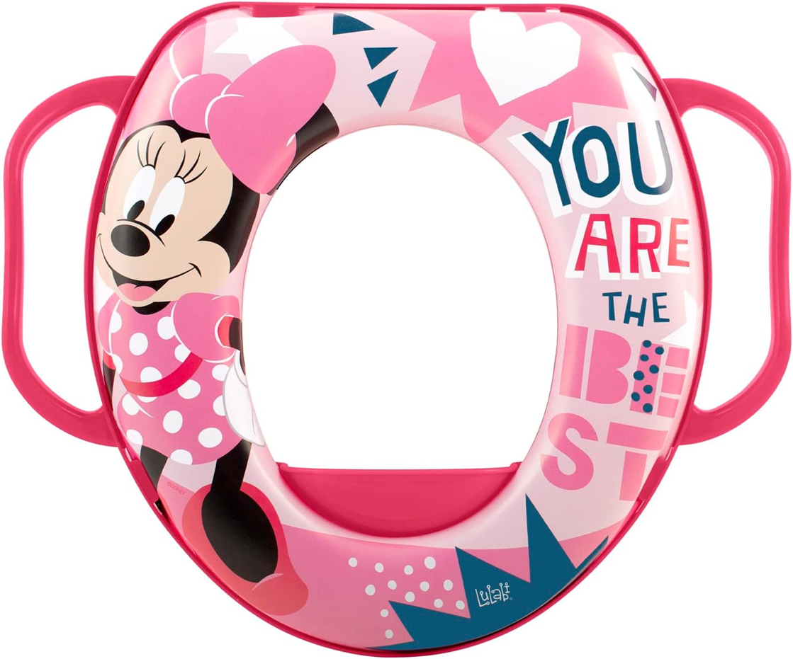 LULABI Minnie Mouse adaptor moale pentru toaletă cu mânere 12 m+