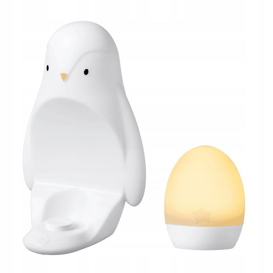 TOMMEE TIPPEE Pingwin 2w1 lampka nocna + przenośna, biała lampka pingwin i jajko