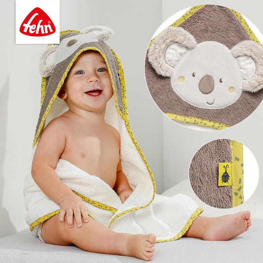 FEHN asciugamano in cotone con cappuccio Koala Australia 80 x 80 cm