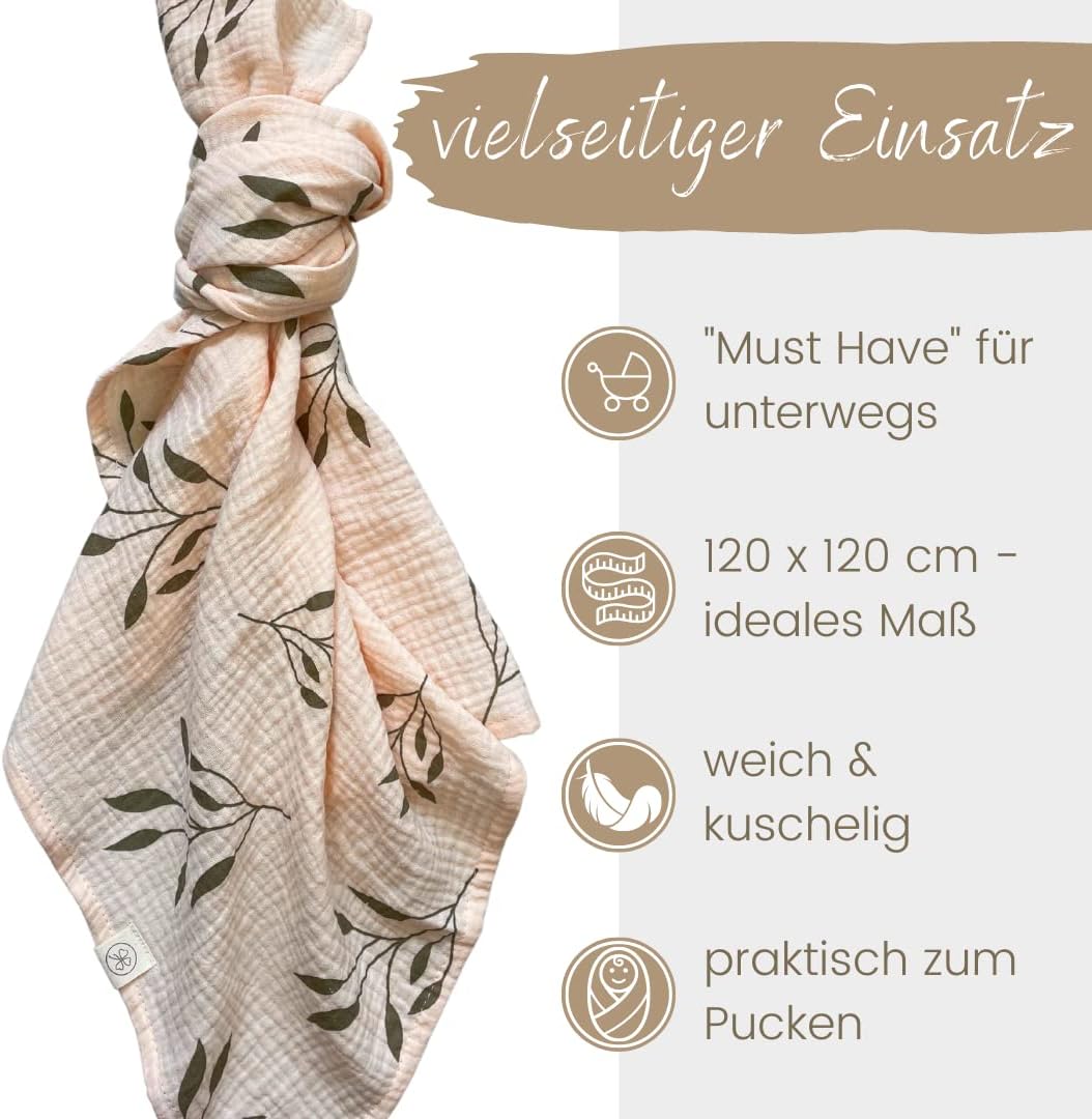 DIKOS mousseline luierdoeken x2 120x120cm