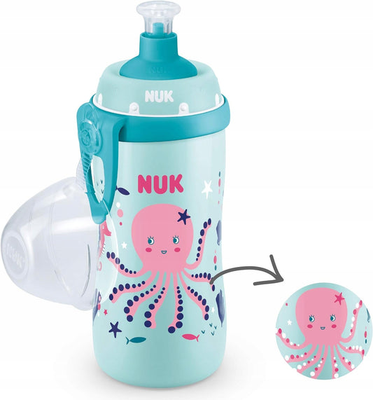 NUK Junior Cup LÁHEV 18 m+ náustek push-pull 300 ml EFEKT CHAMELEONA