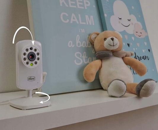kamera do niani elektronicznej CHICCO SMART biała, tryb nocny i Smart Eco Mode, zasilacz w zestawie
