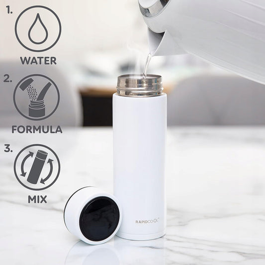 NUBY RapidCool Kühl-Thermosflasche für die Milchzubereitung 240 ml LED