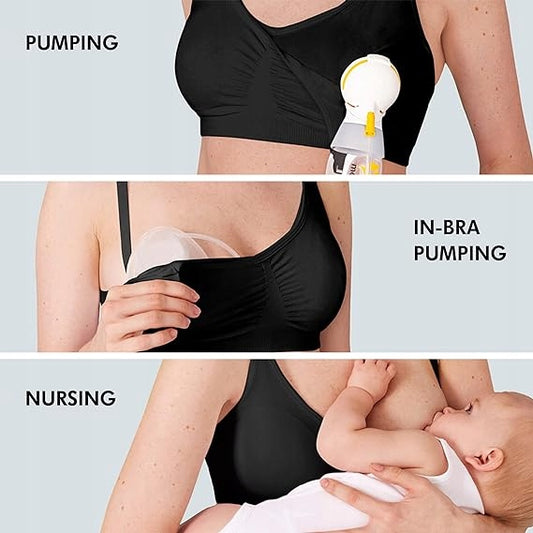MEDELA biustonosz do karmienia i odciągania pokarmu 3w1 z wkładkami L – zdjęcie produktu 2