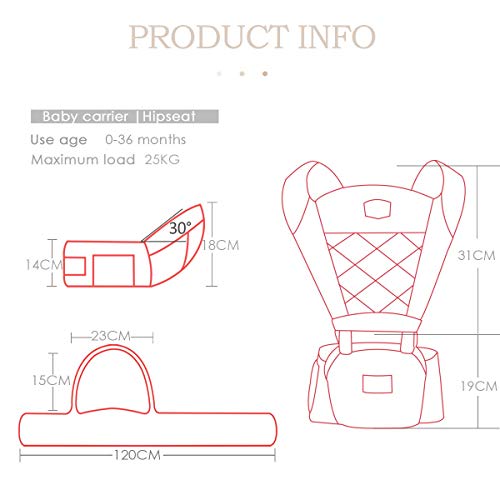 FLOK ergonomische draagzak met heupband 6-in-1