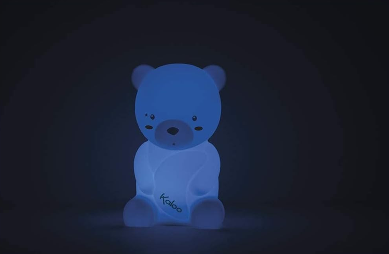 KALOO silikonowa lampka nocna LED 3 kolory 18 cm MIŚ – zdjęcie produktu 4