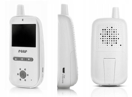REER BabyCam niania elektroniczna 2,4" TFT biała cyfrowa niania z ekranem LCD i kamerą