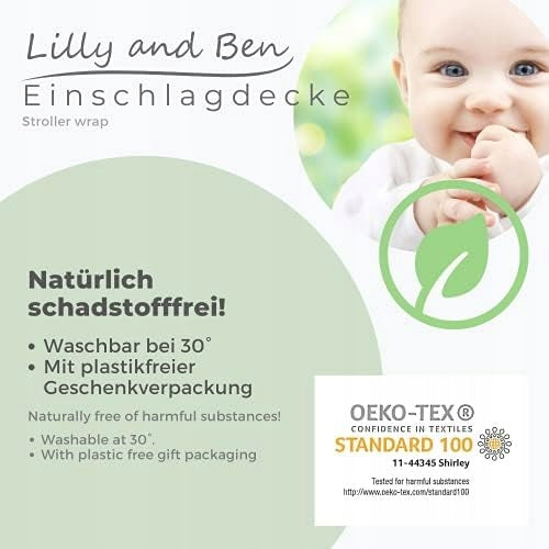 LILLY&BEN otulacz kocyk do fotelika wózka POLAROWY na pasy – zdjęcie produktu 5