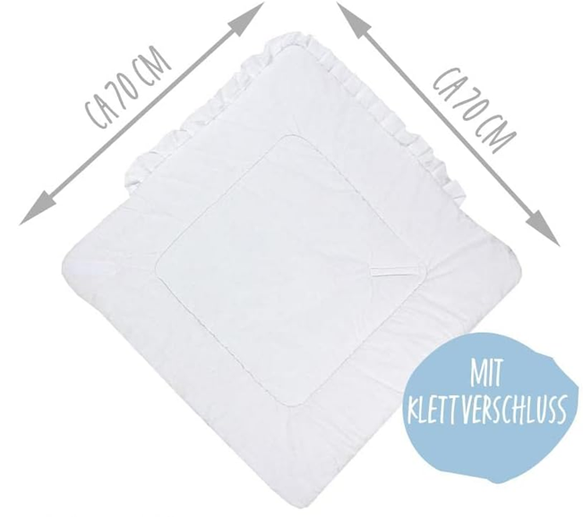 TUPTAM wikkeldoek 70 x 70cm met ruches