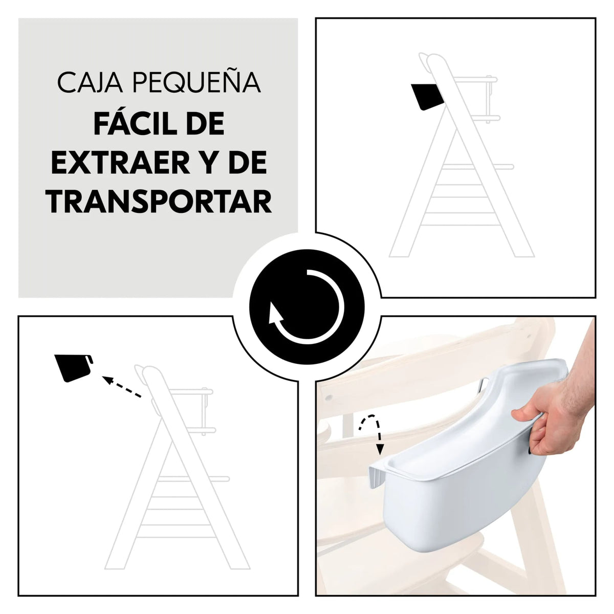 Hauck Alpha Box Set organizer per seggiolone bianco