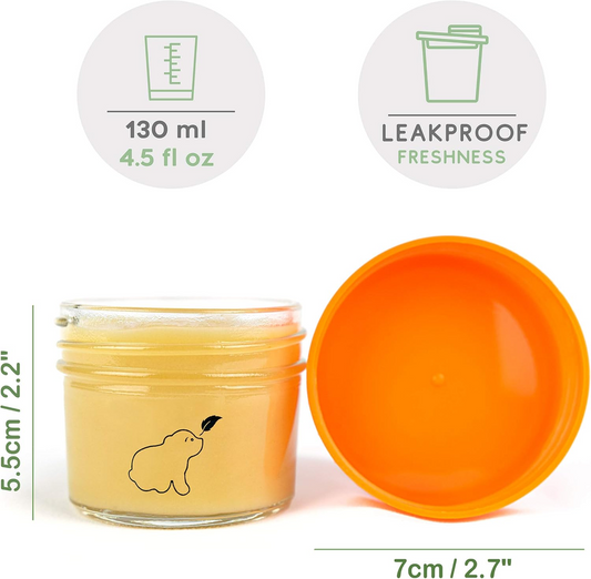 BUDDING BEAR üveg tárolóedények, befőttesüvegek 120 ml 12 db