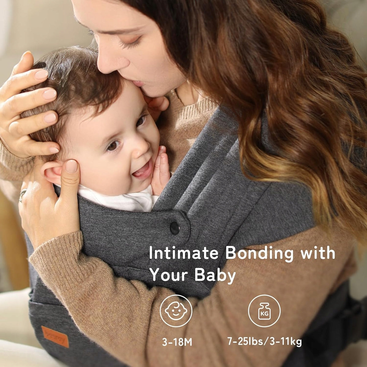 BESREY portabebés ergonómico 3 - 11 kg para bebés
