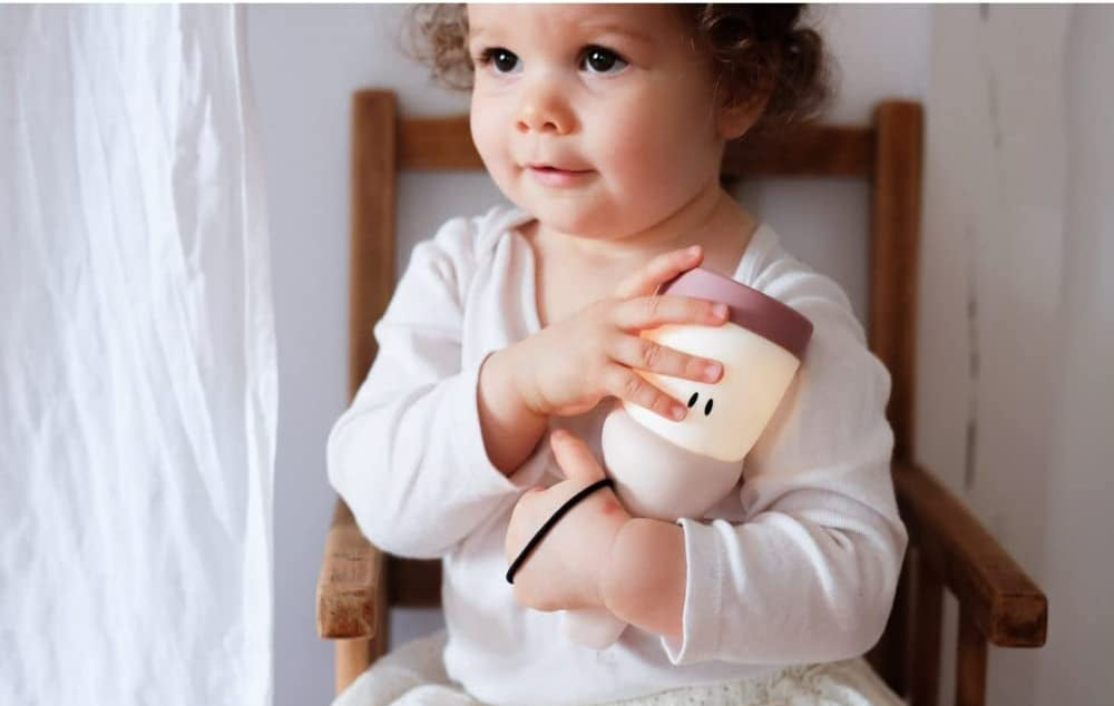 BEABA Pixie 2w1 latarka przenośna lampka nocna LED, różowa lampka dla dziecka 0+