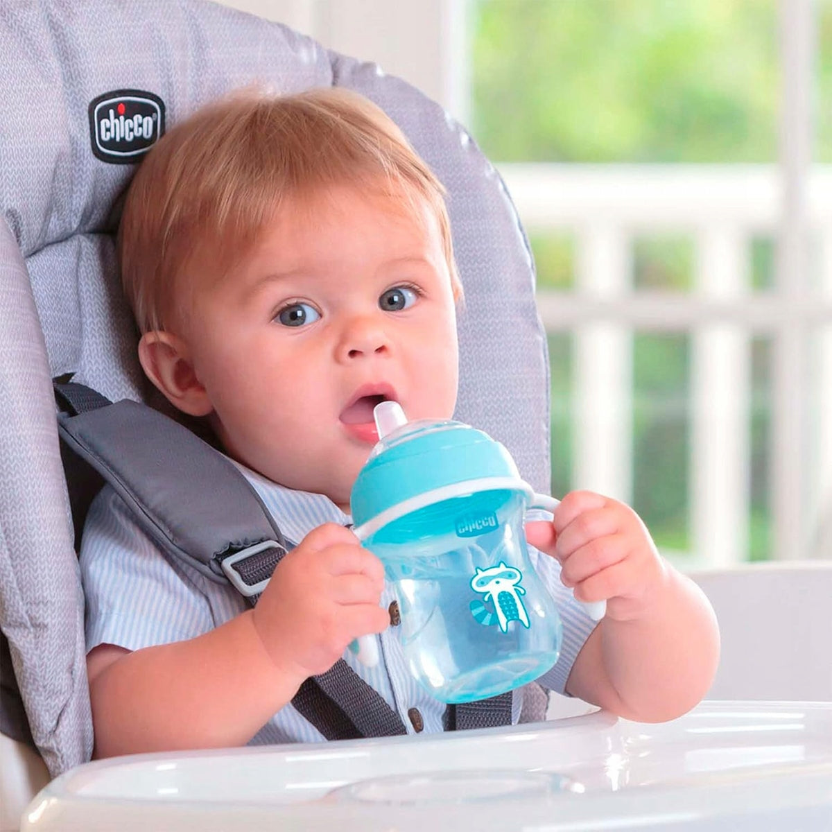 CHICCO Vaso Transition con boquilla y asas antiderrames 200 ml 4 m+