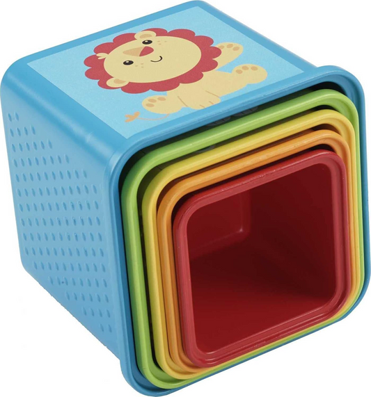 FISHER-PRICE Stack & Explore Blocks kostky různých velikostí 5 kusů