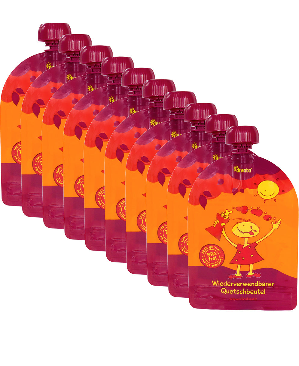 DIVATA MINI σωληνάρια σακουλάκια για πουρέ 10 τεμ. 100 ml