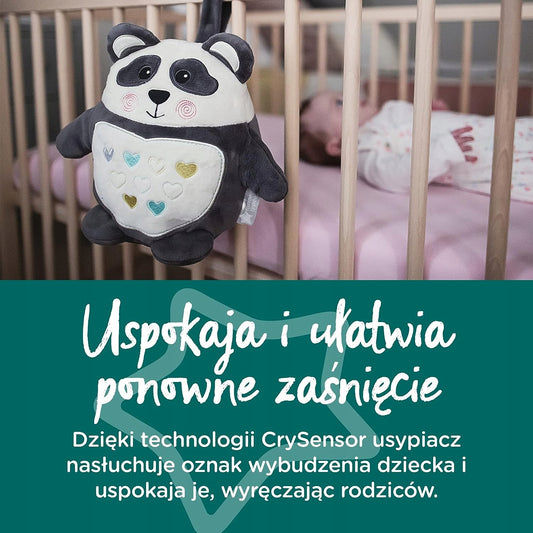 TOMMEE TIPPEE Pip the Panda PRZYTULANKA lampka dźw. przytulanka z CrySensor, lampka nocna do łóżeczka dla niemowląt