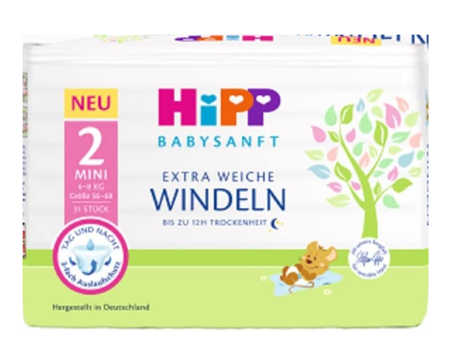 HIPP pannolini usa e getta taglia 2 4-8kg x31
