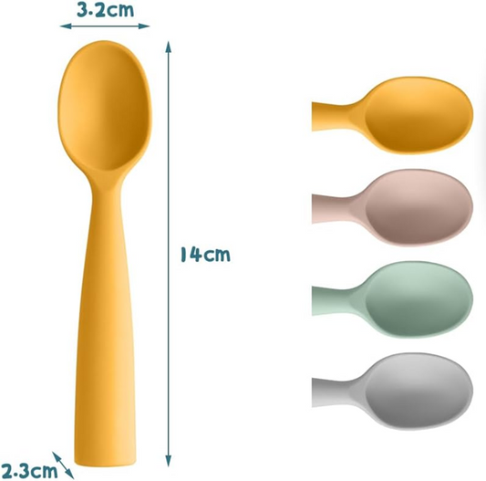 VICLOON ensemble de cuillères en silicone 14 cm 4 pièces