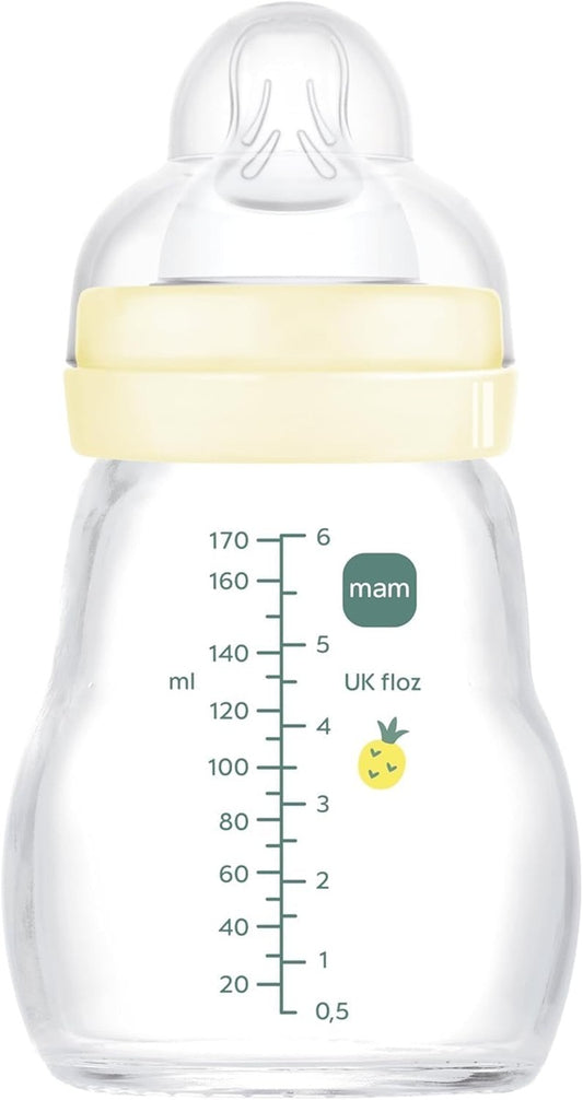 MAM Feel Good glass bottle 170 ml 0 m+ teat 1