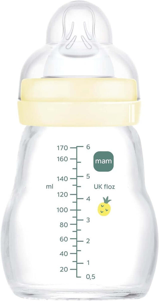 MAM Feel Good butelka szklana 170 ml 0 m+ smoczek 1