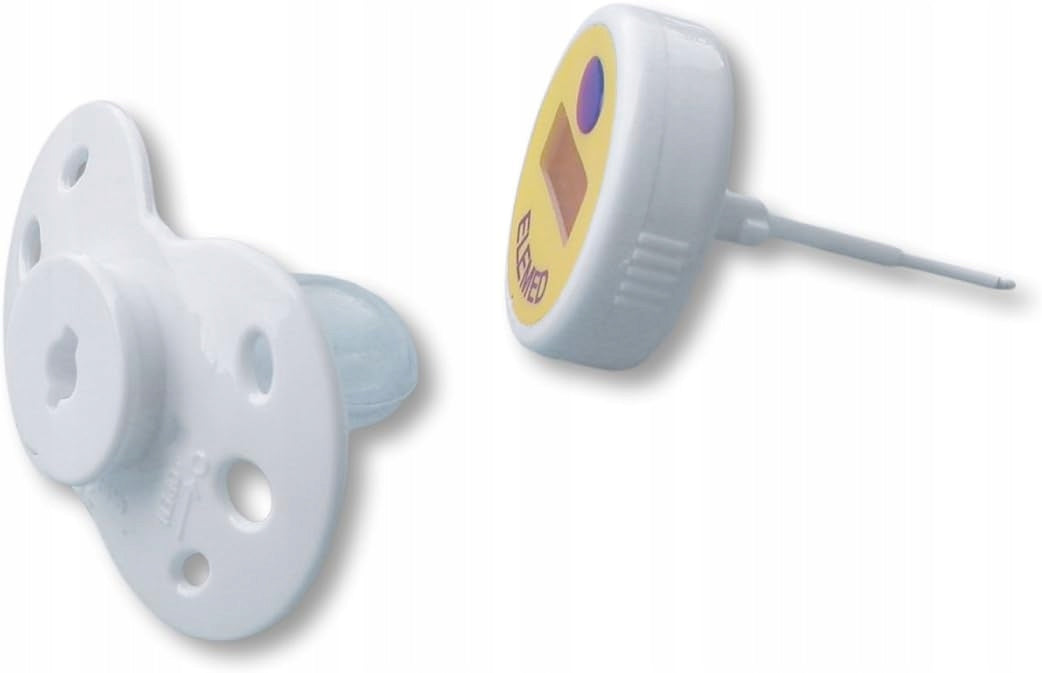 ELEMED Ciuccio Temp MP200 silikonowy smoczek z termometrem cyfrowym, biały, ortodontyczny, BPA free
