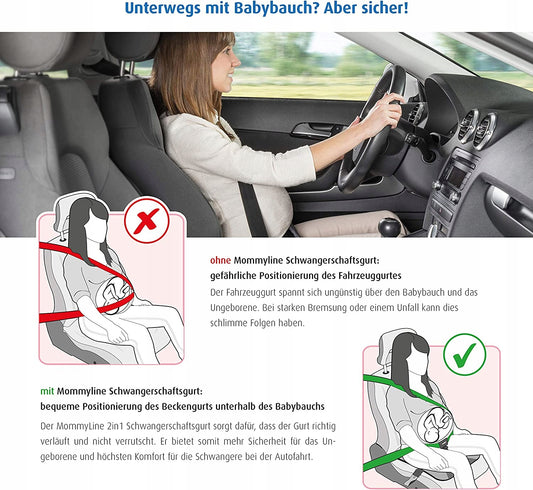 REER adapter do pasów samochodowych dla kobiet w ciąży, bezpieczne prowadzenie pasa pod brzuchem w samochodzie
