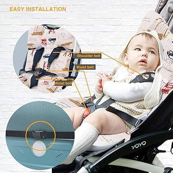WKŁADKA oddychająca do wózka spacerowego dla niemowląt, miękka, oddychająca, uniwersalna 60x38 cm, do wózka spacerowego